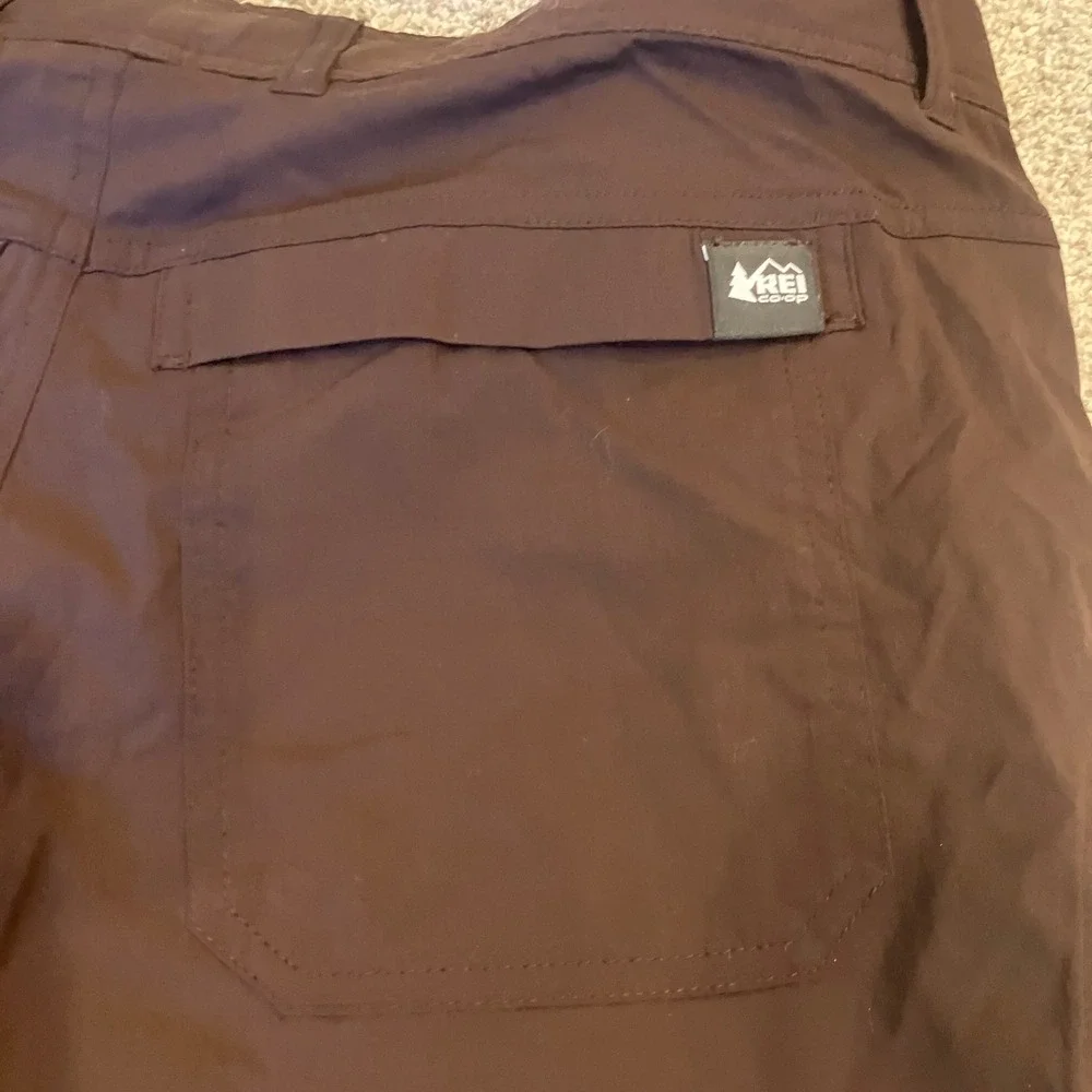 REI Co-op Sahara Convertible Cargo Hiking Pants Mens 36x32 Brown Relaxed Fit